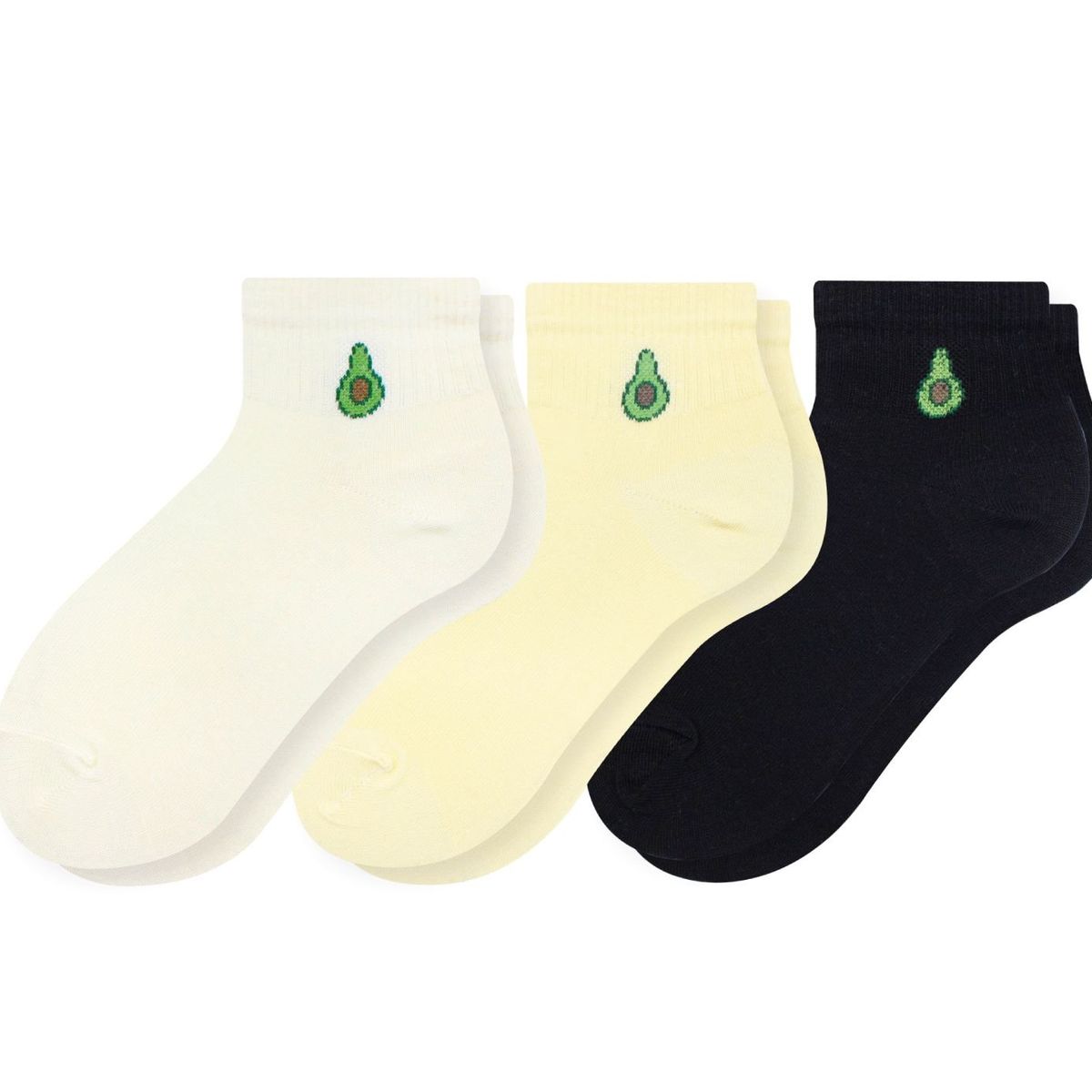 MR HAPPY - Media Calcetin Tobillera De Aguacate Mr Happy Pack X 3