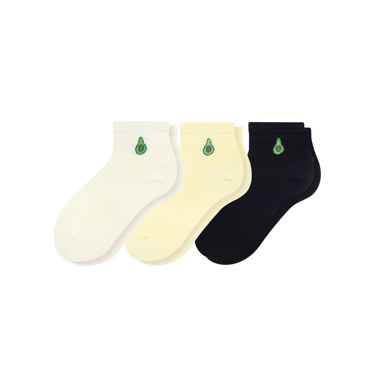 MR HAPPY - Media Calcetin Tobillera De Aguacate Mr Happy Pack X 3