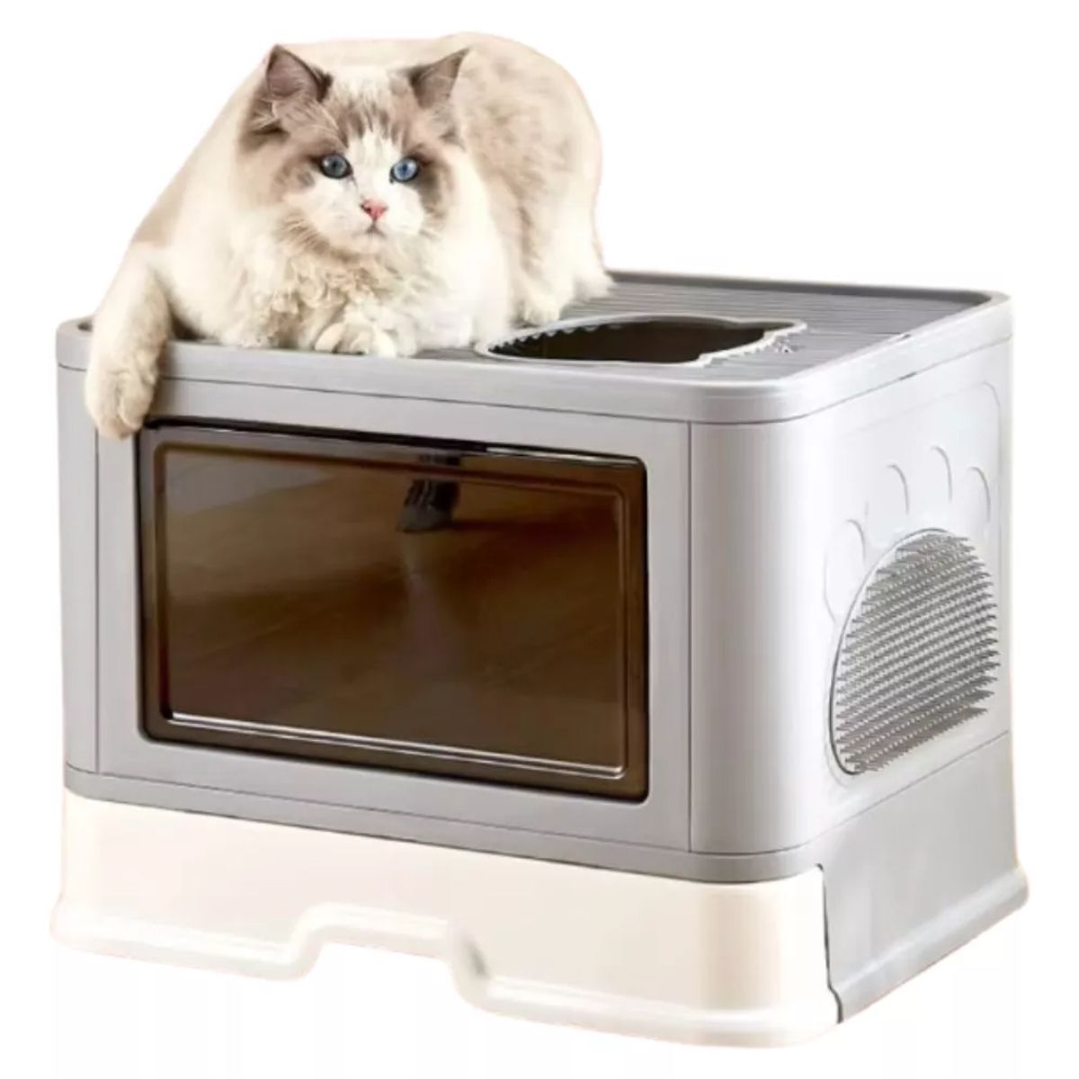 GENERICO - Arenero Para Gato Pala Ventilación Bandeja Retractil hogar