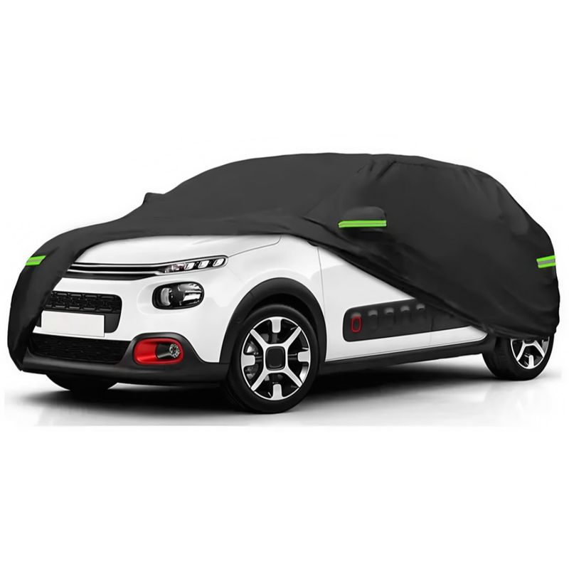 GENERICO - Funda Impermeable Carro Hatchback Tiras Reflectivas Y Cierre