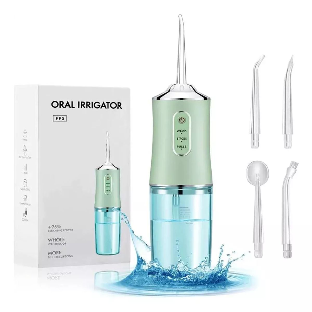 GENERICO - Irrigador Oral Dental recargable limpiador dental verde