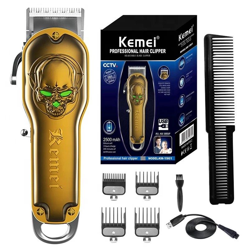KEMEI - Maquina Peluquería Profesional Kemei 1961 Dorado Inalambrica