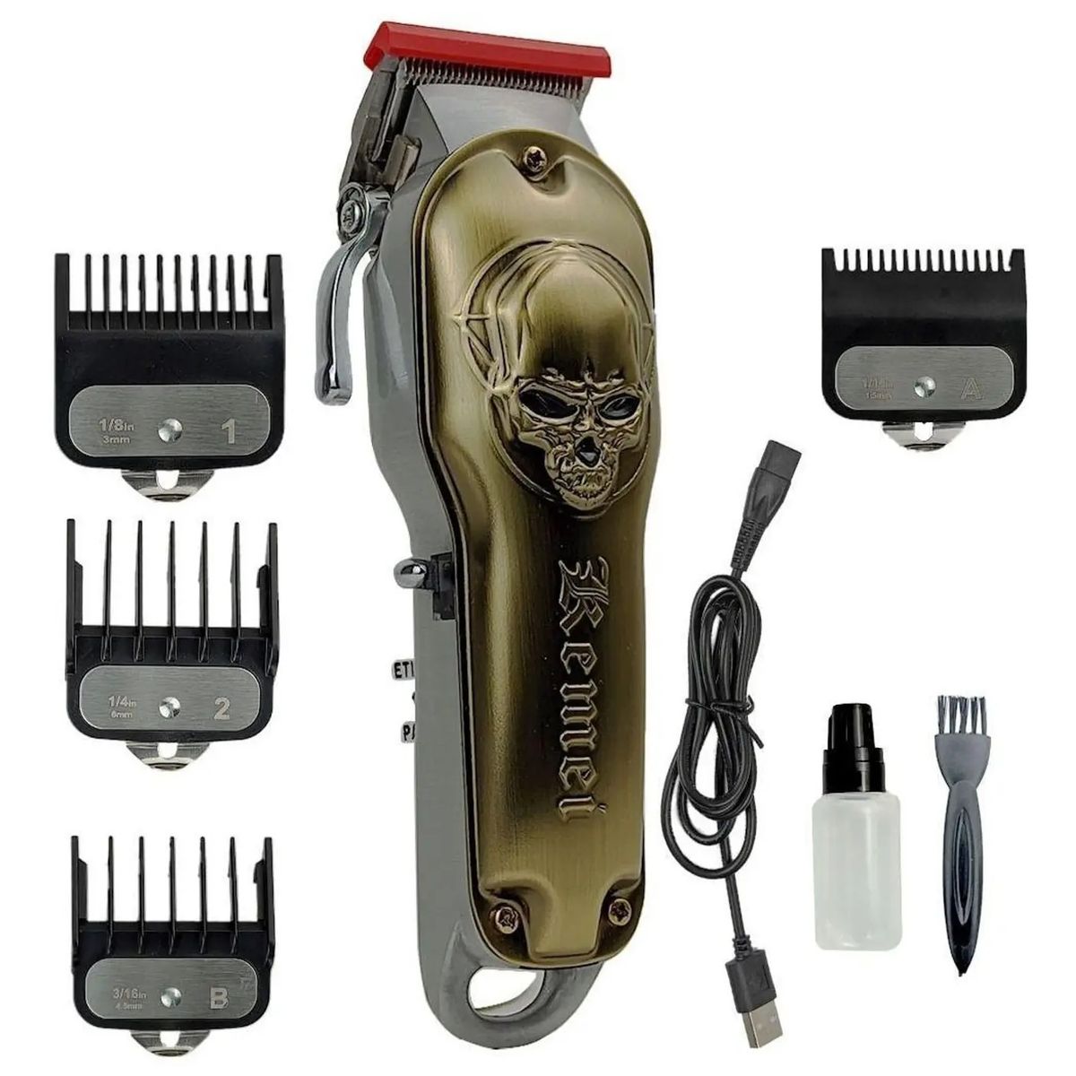 KEMEI - Maquina Peluquería Profesional Kemei 1961 Dorado Inalambrica