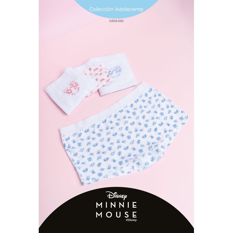 LILI PINK - Boxer coleccion Minnie para adolecentes paquete x2