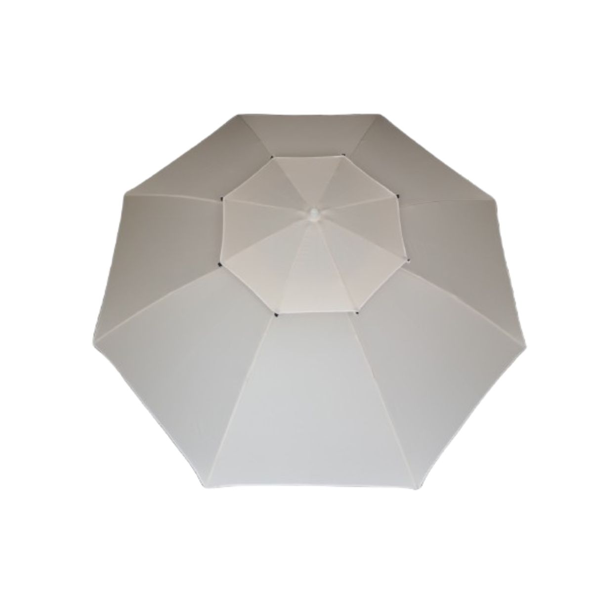 GENERICO - Parasol Sombrilla Desfogue Turístico Lona Fibra Vidrio 2.30 mt Diámetro Crema