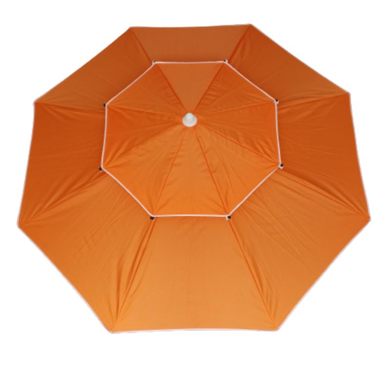 GENERICO - Parasol Sombrilla Desfogue Turístico Lona Fibra Vidrio 2.30 mt Diámetro Naranja