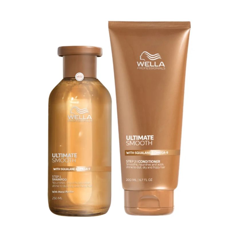 WELLA - Shampoo 250 + Acondicionador 200 ml Wella Smooth frizz cero