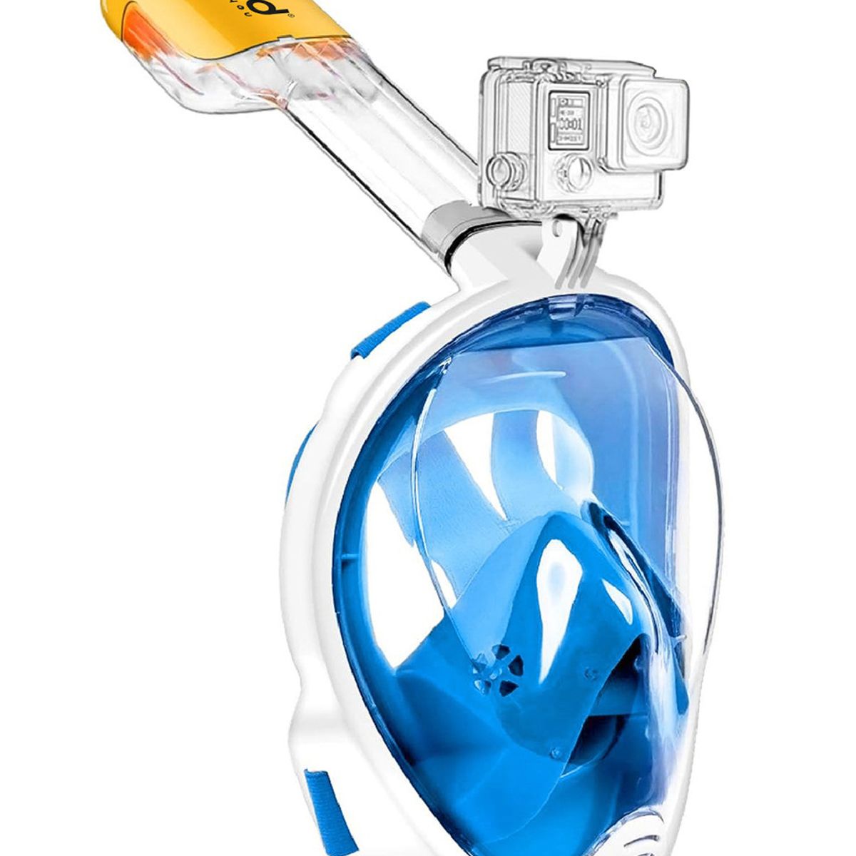 PBOLD - Careta Snorkel Full Face Buceo Natación Azul LXL