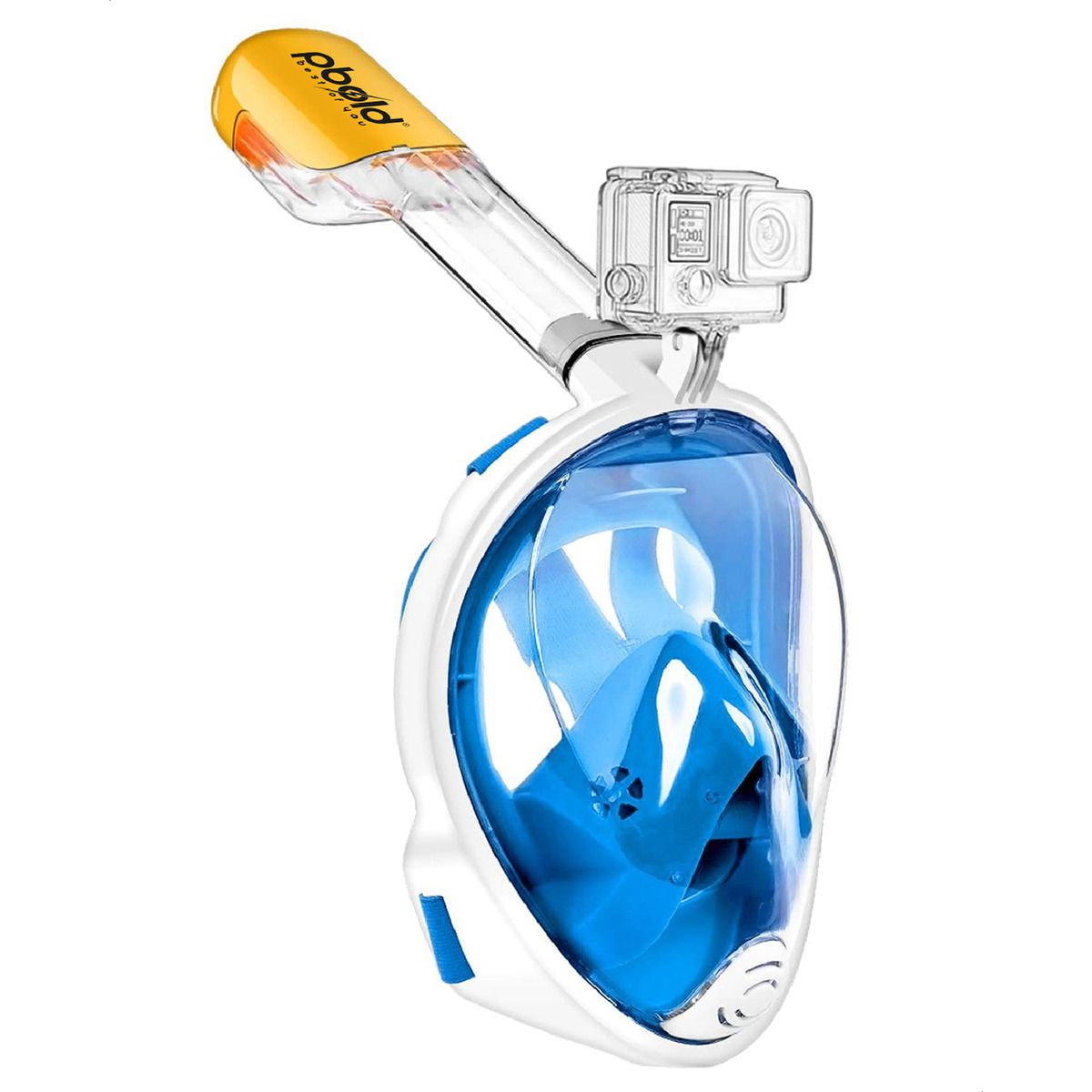 PBOLD - Careta Snorkel Full Face Buceo Natación Azul LXL