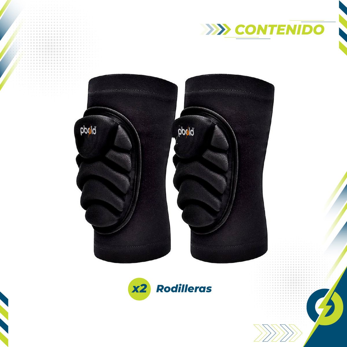 PBOLD - Rodilleras Acolchadas 3D Transpirables para Deportes S