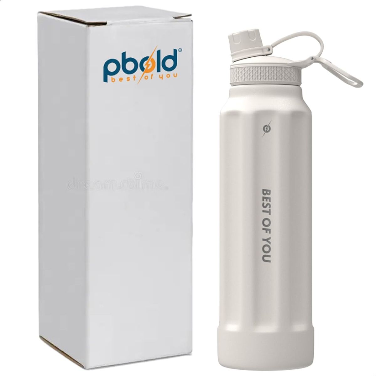 PBOLD - Termo Acero Inoxidable 950ml Térmico para Agua o Café Blanco