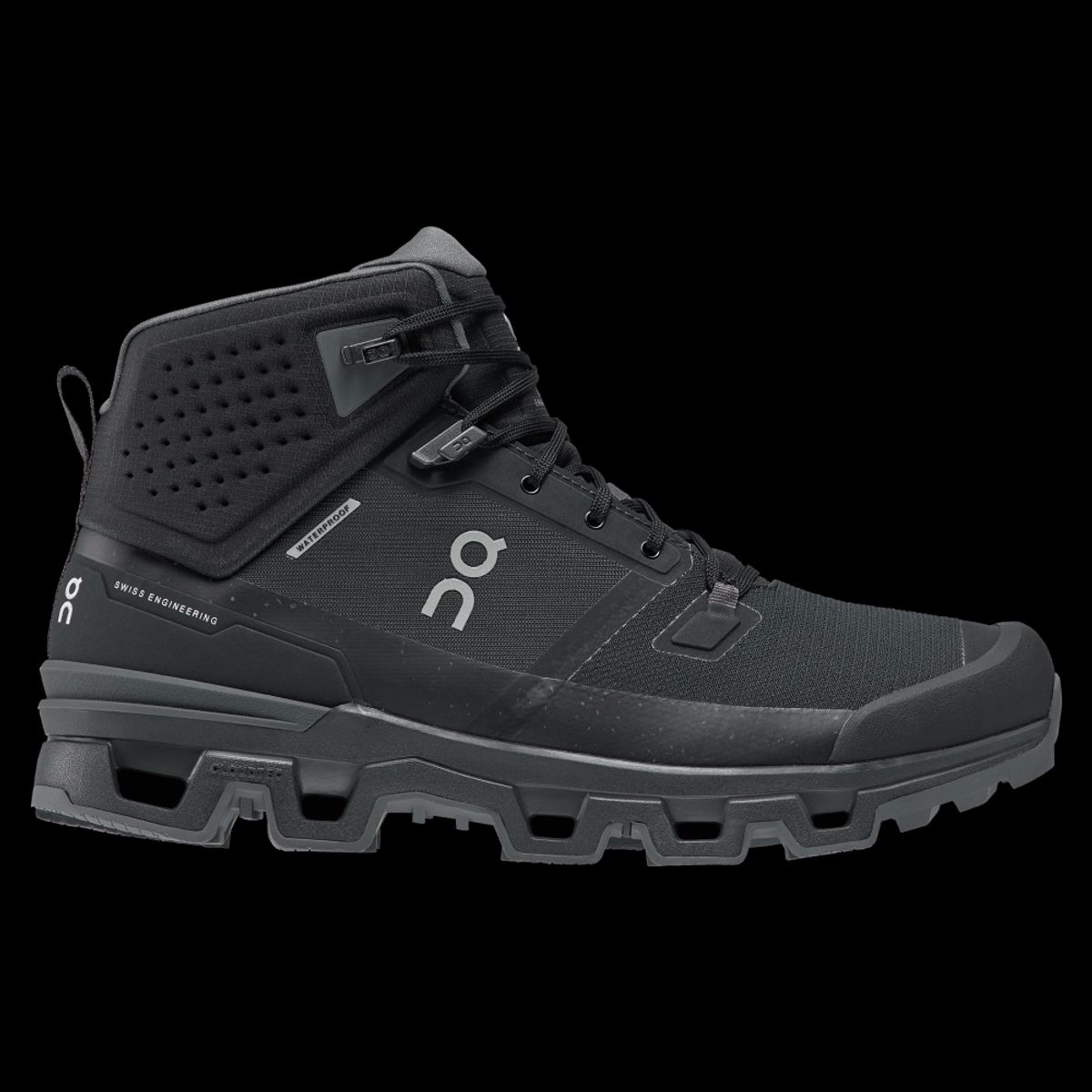 ON RUNNING - On Cloudrock Waterproof Tenis negro de hombre para outdoor