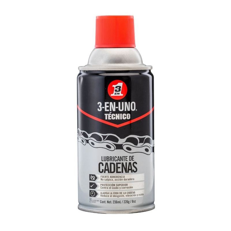 3 EN UNO - Lubricante de Cadenas 3-En-Uno Técnico 236ml
