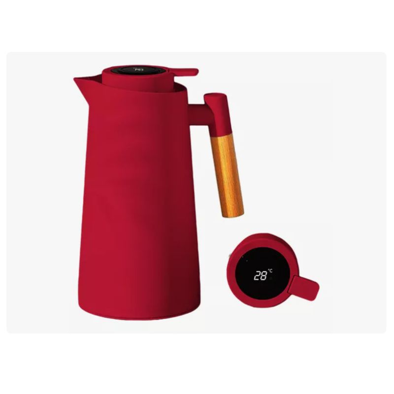 INNOVA - Tetera Conserva Calor Con Indicador Led Temperatura 1 Litro Rojo