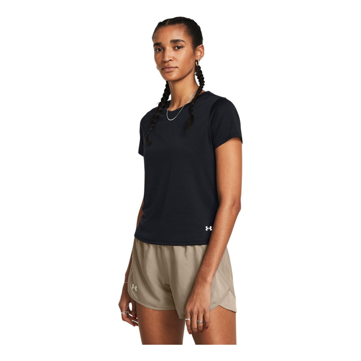 UNDER ARMOUR - Camiseta Mujer UNDER ARMOUR LAUNCH SHORTSLEEVE Negro UNDER ARMOUR