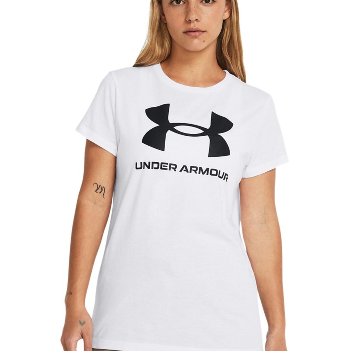 UNDER ARMOUR - Camiseta Mujer UNDER ARMOUR LIVE SPORTSTYLE GRAP Blanco UNDER ARMOUR.