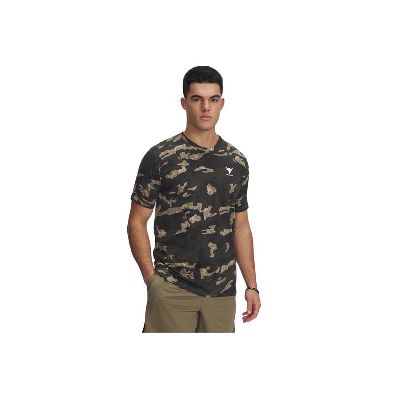 UNDER ARMOUR - Camiseta Hombre UNDER ARMOUR PJT RCK AOP SS Marron UNDER ARMOUR.