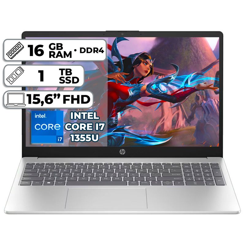 HP - PORTATIL HP INTEL CORE I7-1355U 1TB SSD 16GB RAM  LED 15,6 FULL HD