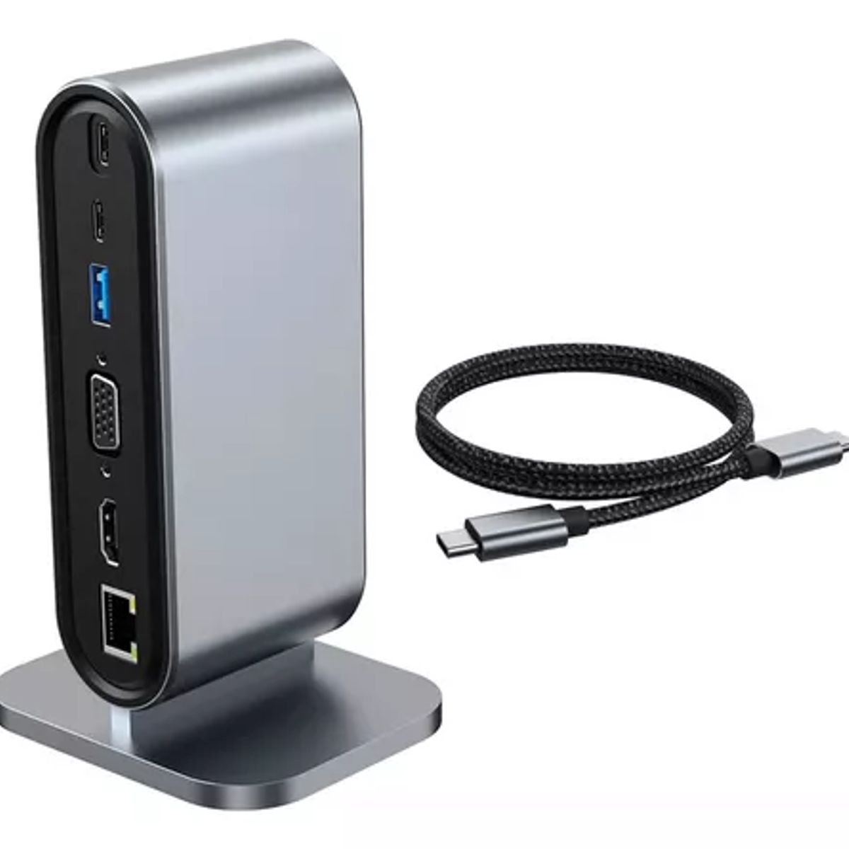 GENERICO - Adaptador Hub Torre 12en1 Pc Laptop Usb-c Hdmi Vga Ethernet