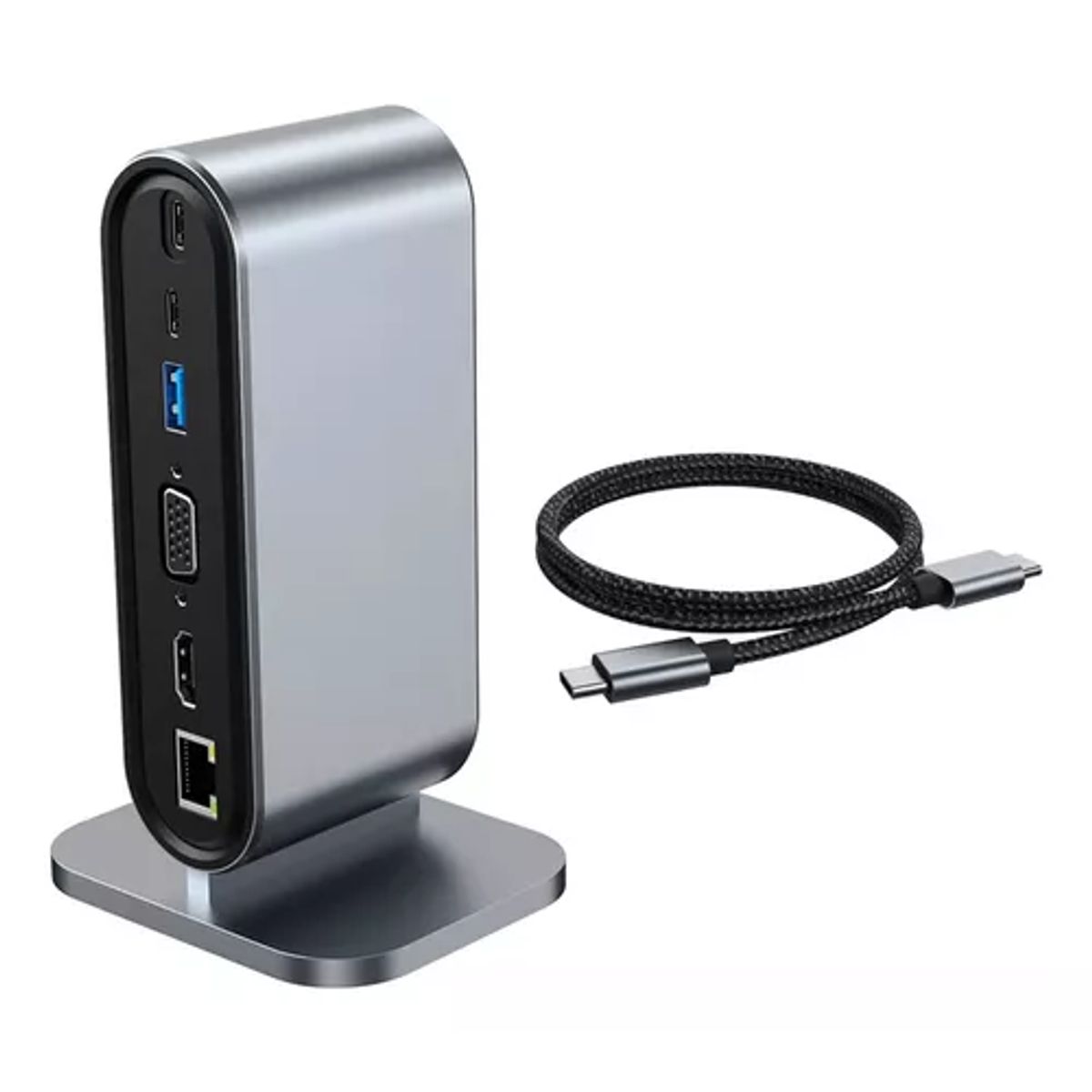 GENERICO - Adaptador Hub Torre 12en1 Pc Laptop Usb-c Hdmi Vga Ethernet