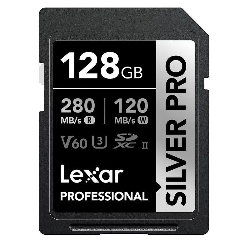 LEXAR - Tarjeta de memoria SD Lexar 128Gb SilverPro 280 Mb/s V60