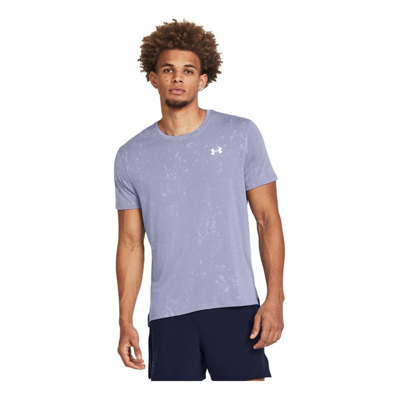 UNDER ARMOUR - Camiseta Hombre UA LAUNCH SPLATTER S Purpura UNDER ARMOUR.