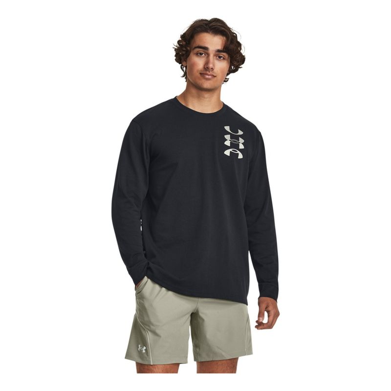 UNDER ARMOUR - Camiseta Hombre UNDER ARMOUR ANYWHERE GLOBE LS Negro UNDER ARMOUR.