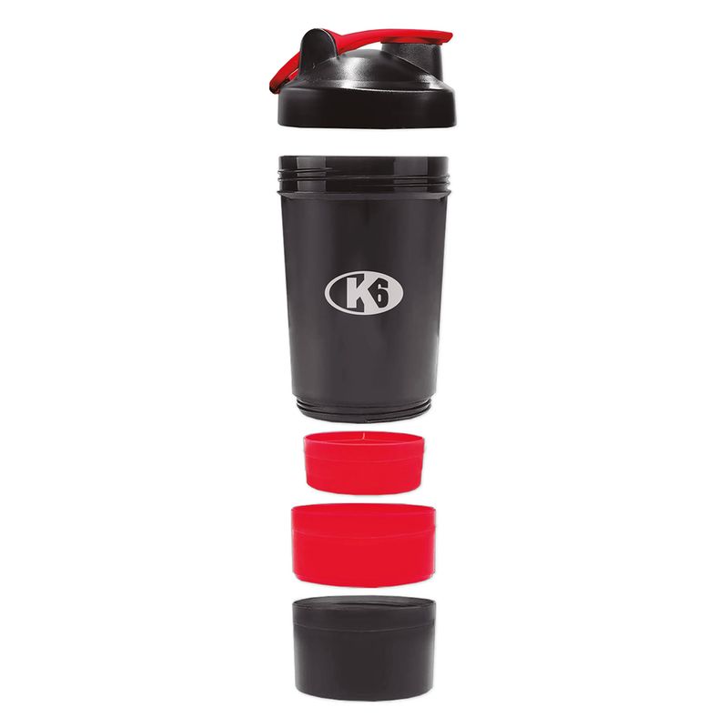 K6 - Shaker Vaso Mezclador K6 Pro Sport 450 ml 4 en 1