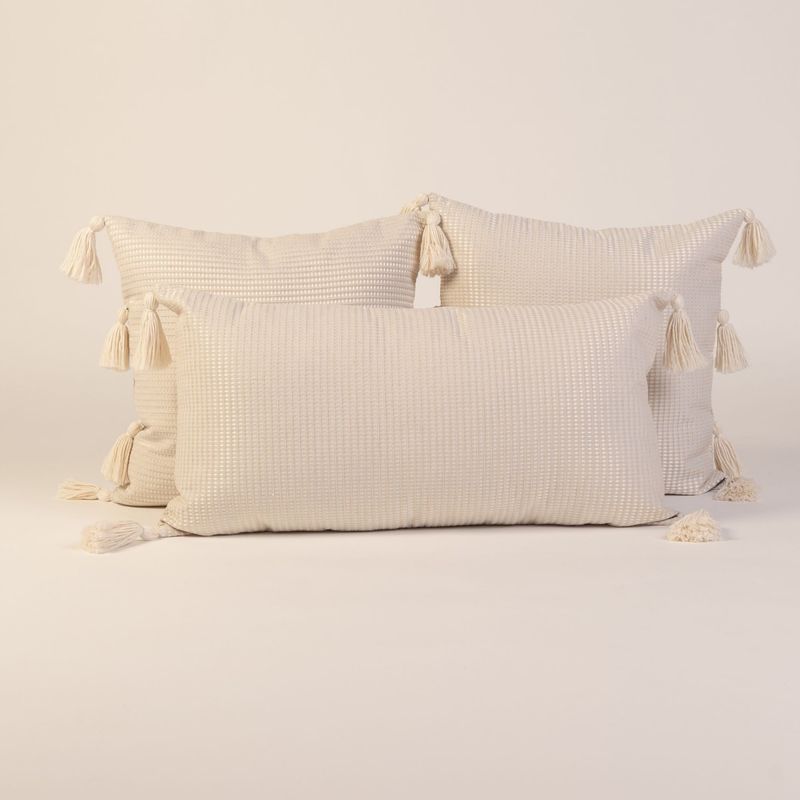 NOSSARENA - Set x 3 cojines Roberta 75x40cm y 50x50cm