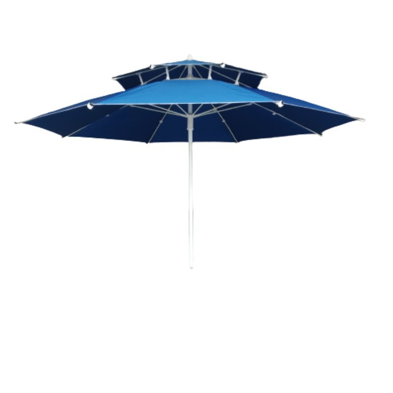 GENERICO - Parasol Sombrilla Desfogue Turístico Lona Fibra 2.60 mt Diáme Azul Rey