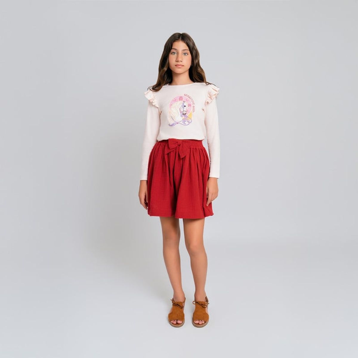 QTORSE - Camiseta con Boleros para Niña