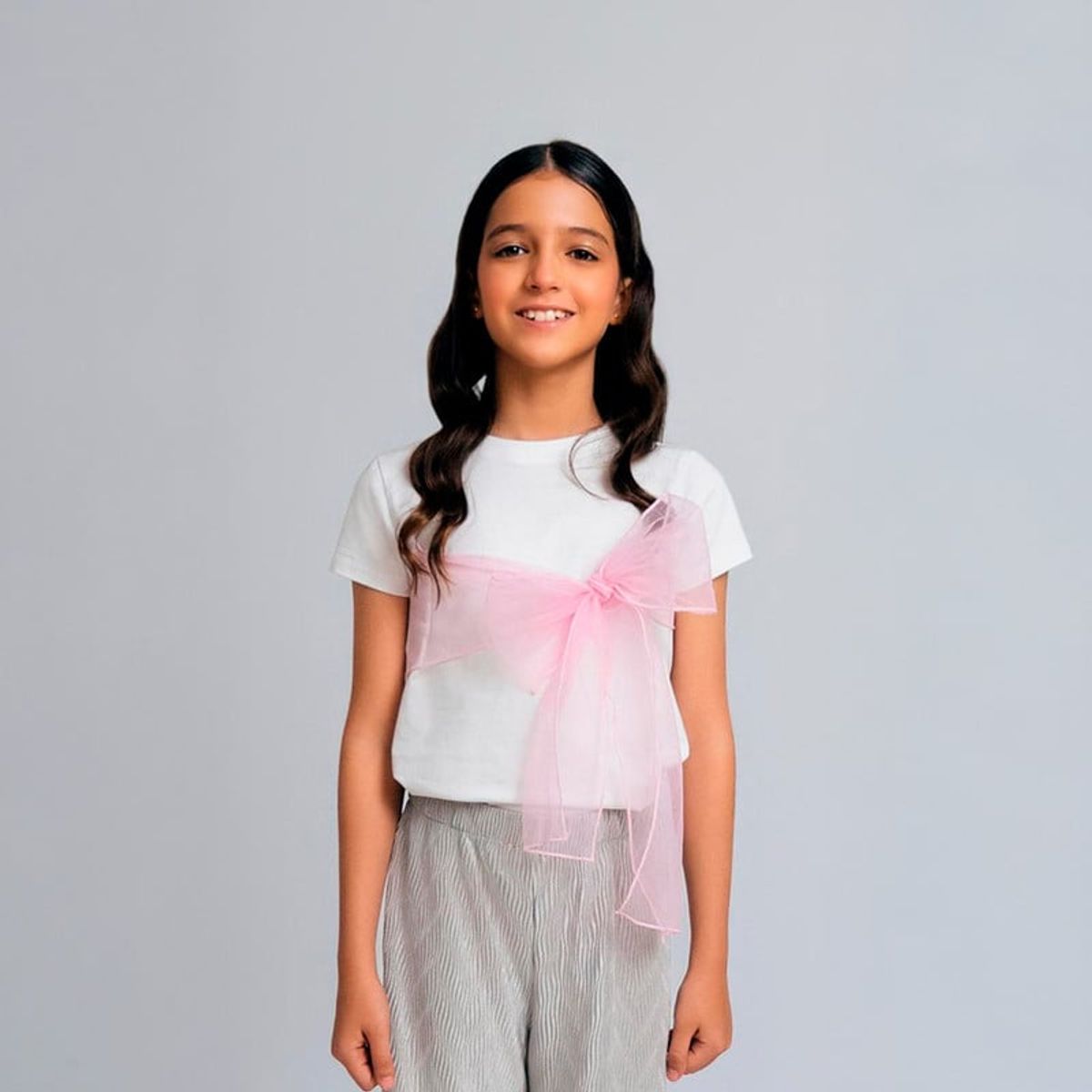 QTORSE - Camiseta con Lazo para Niña