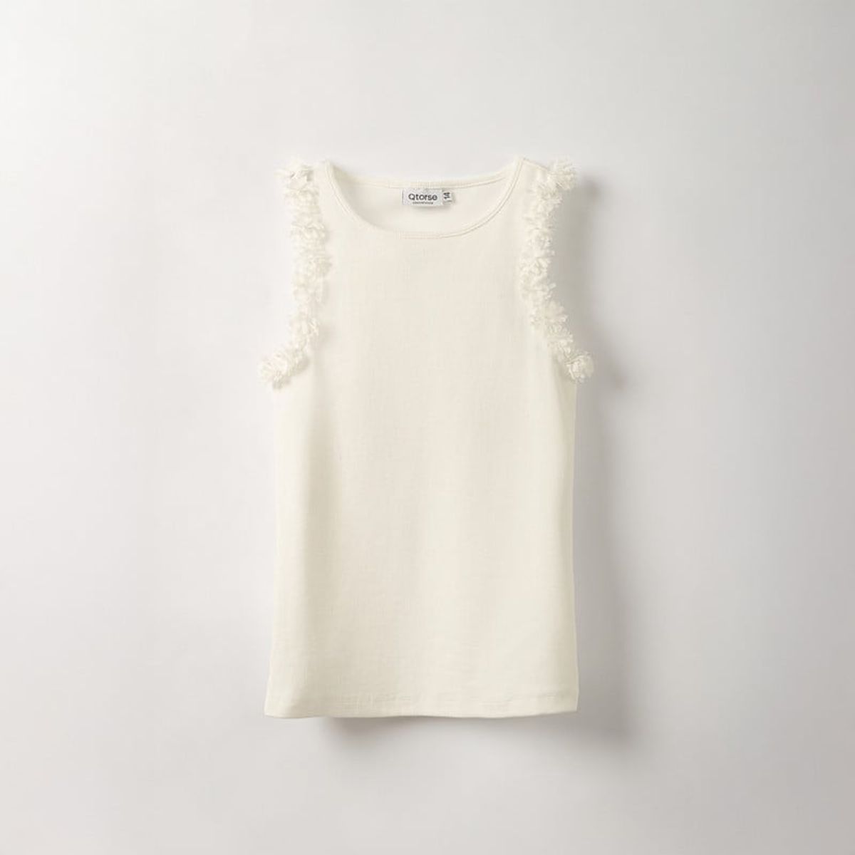 QTORSE - Top blanco con flores para Niña