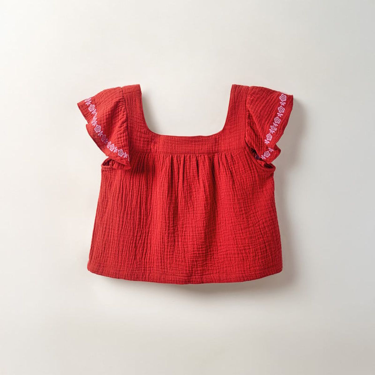 QTORSE - Blusa roja con boleros para Niña