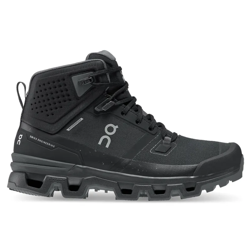 ON RUNNING - On Cloudrock Waterproof Tenis negro de mujer para outdoor