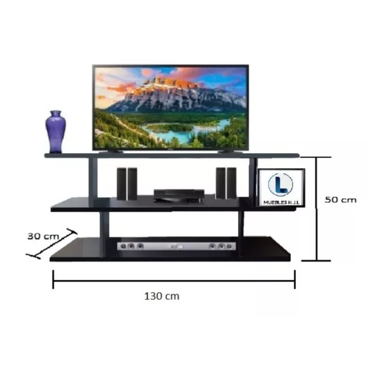 GENERICO - Mesa Tv Mueble Para Televisor Centro De Entretenimiento Color Wengue