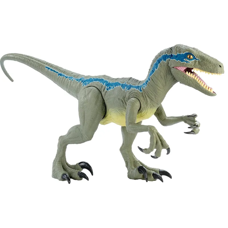 JURASSIC WORLD - Dinosaurio Super Colosal Velociraptor Blue 100cm