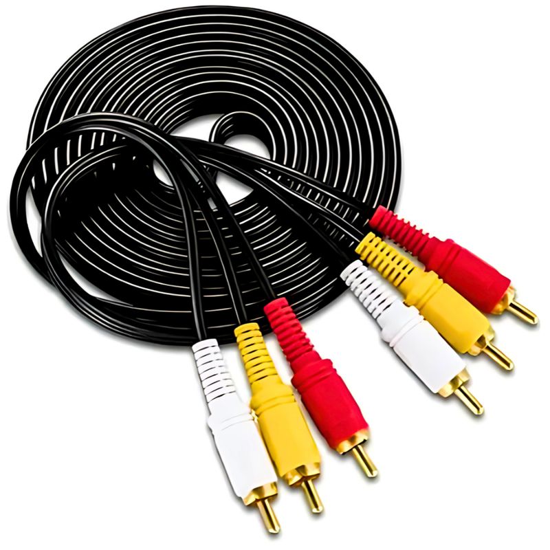 GENERICO - Cable RCA 3 Metros 15 Feet Conexion Audio Video