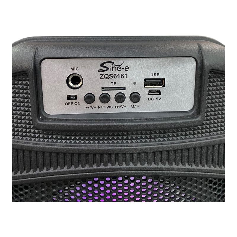 GENERICO - Parlante Bluetooth Con Micrófono 6.5 Pulgadas Retroiluminado