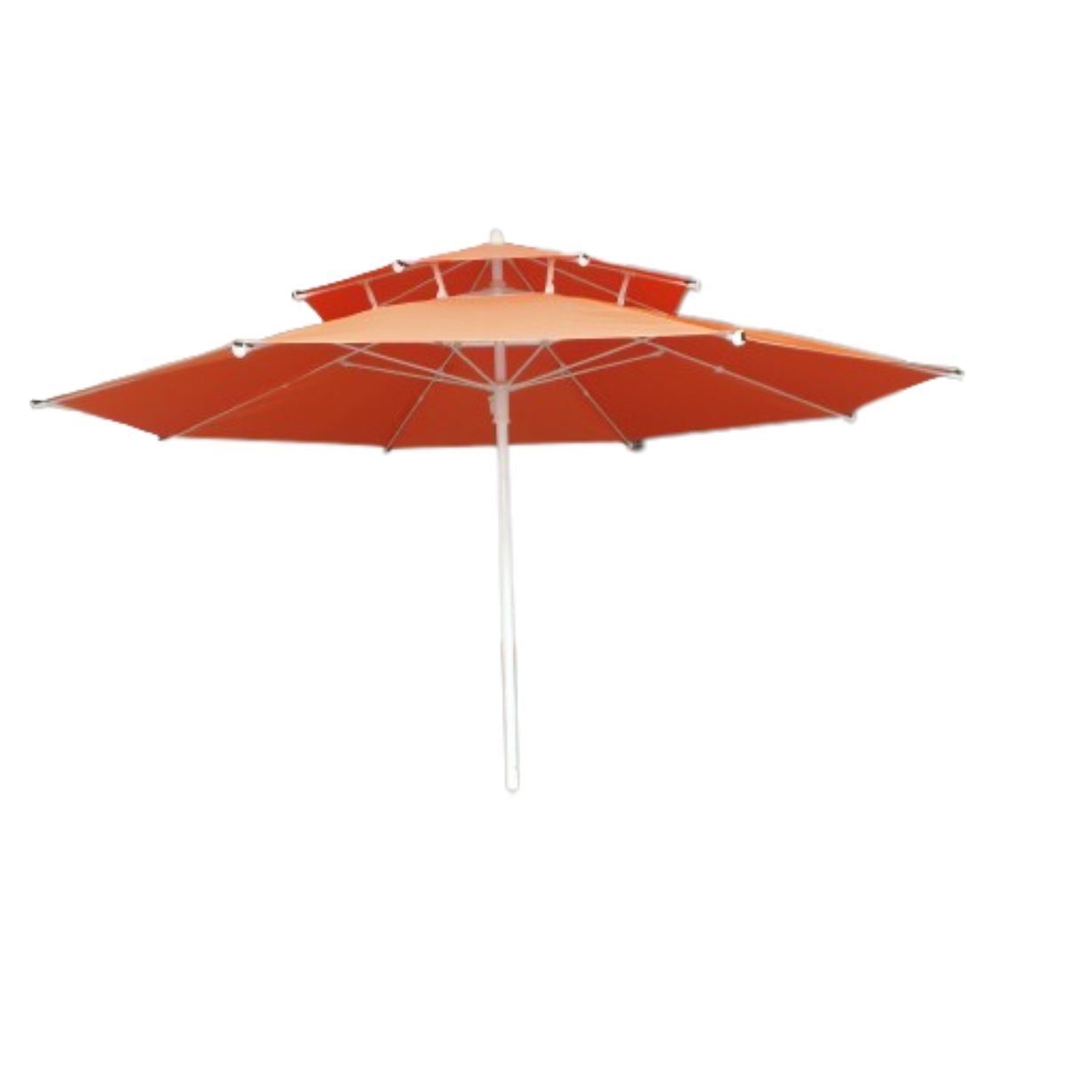 GENERICO - Parasol Sombrilla Desfogue Turístico Lona Fibra 2.60 mt Diáme Naranja