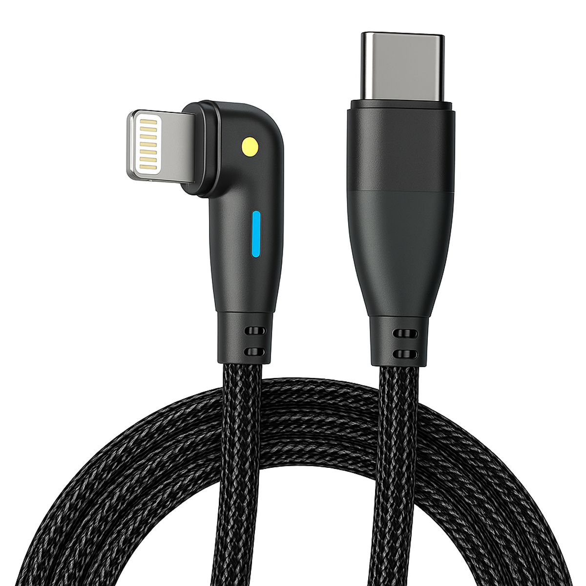 GENERICO - Cable Giratorio 180 Grados de 2 Metros 60 w  lightning a Tipo C