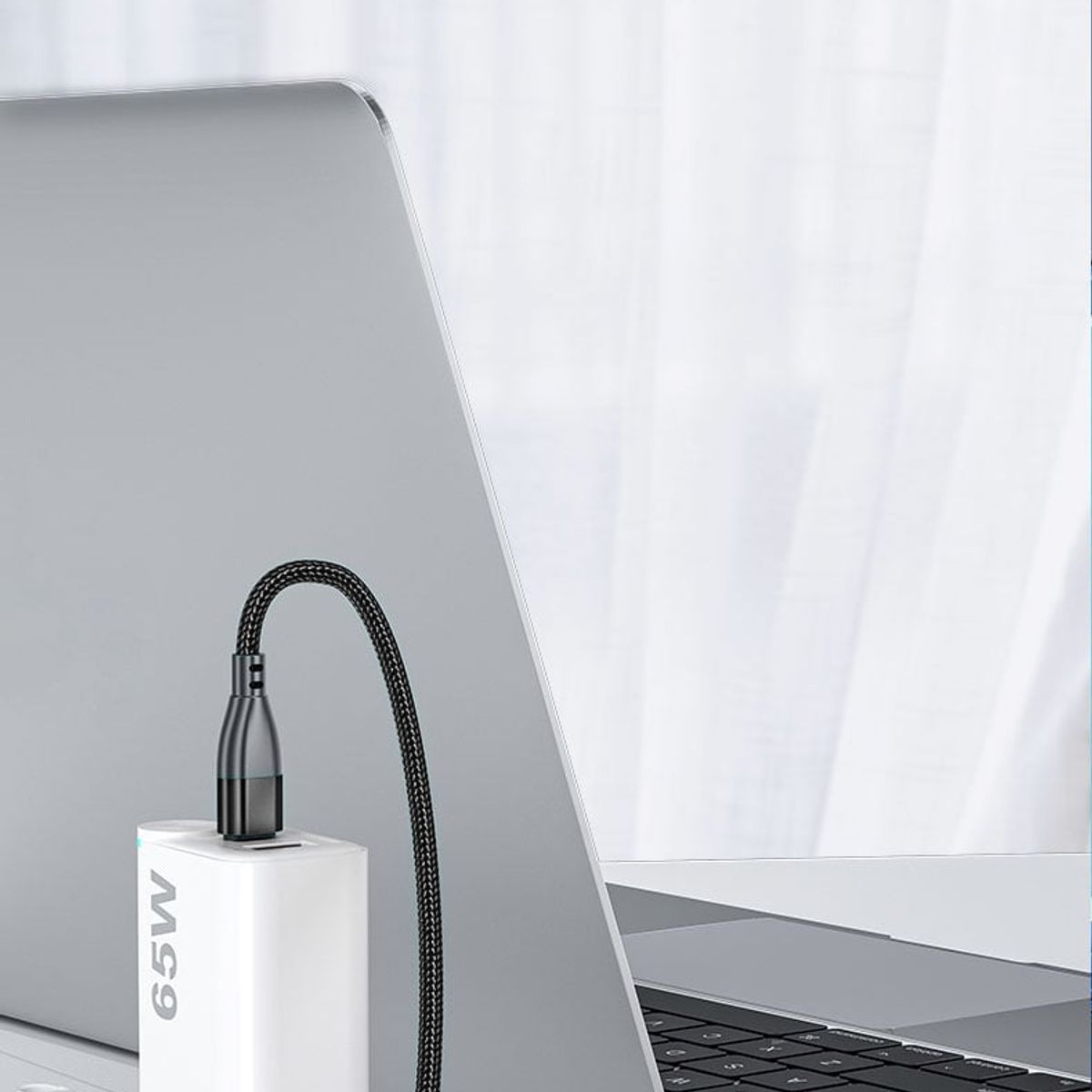GENERICO - Cable Giratorio 180 Grados de 2 Metros 60 w  lightning a Tipo C