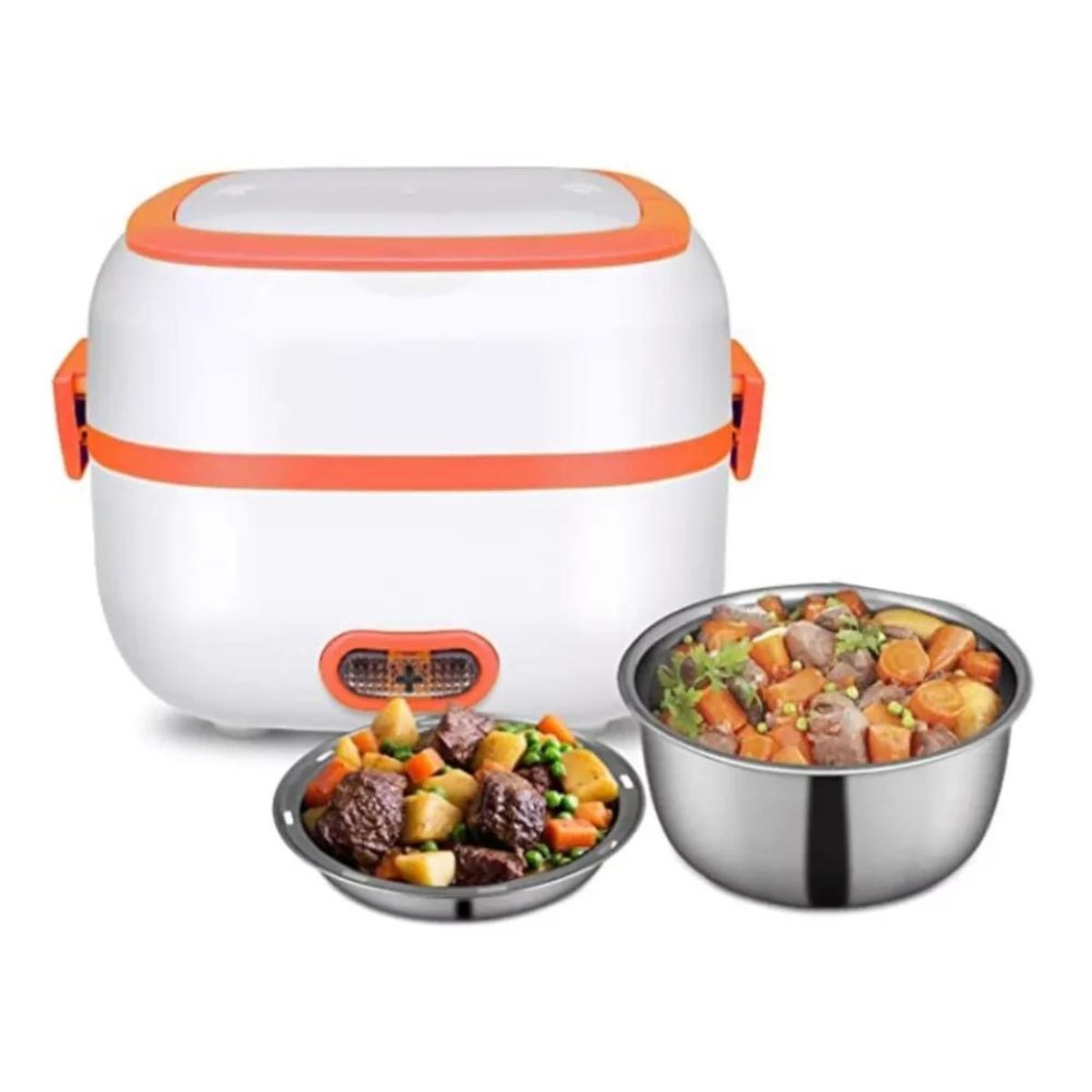 GENERICO - Lonchera Vapor Eléctrica Multifuncional Acero 2 Capas 110v