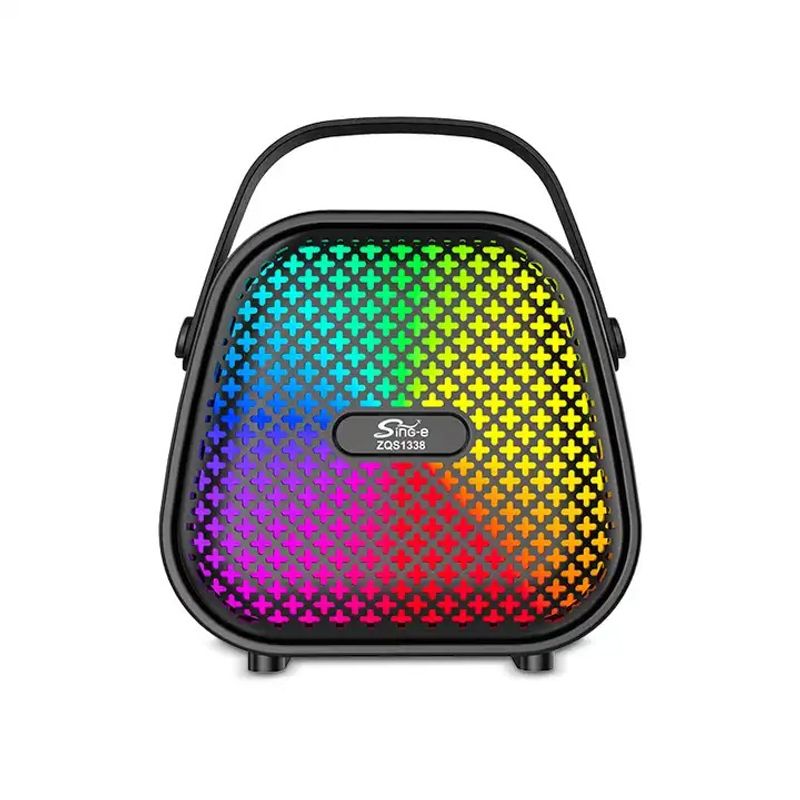 GENERICO - Parlante Inalámbrico Bluetooth Con Micrófono Rgb ZQS1338 Negro