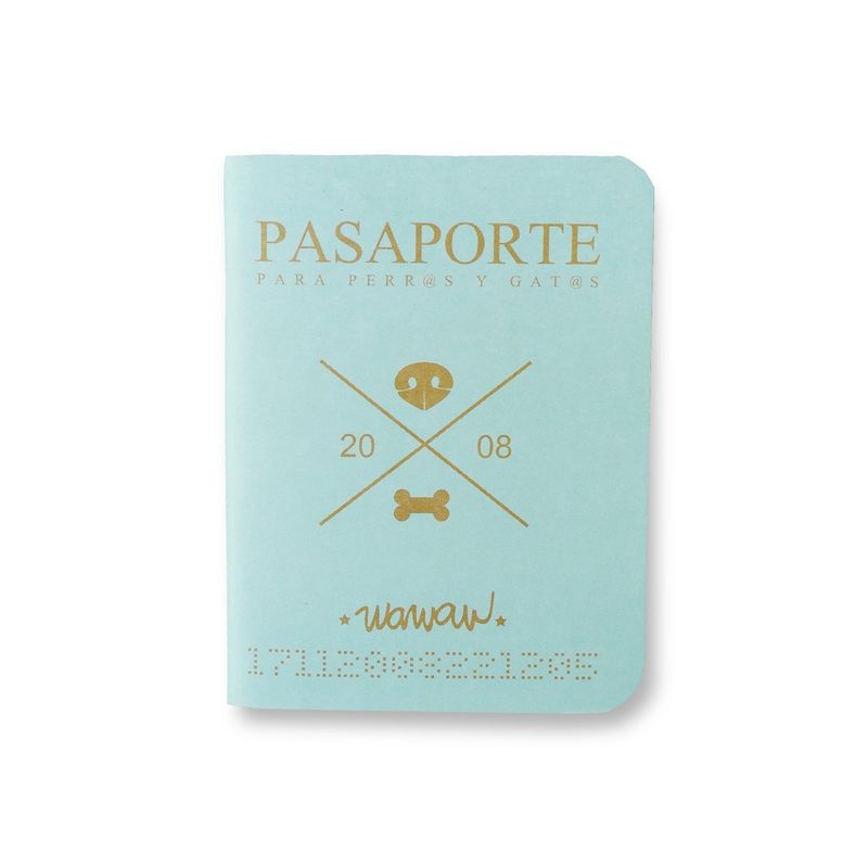 WAWAW - Pasaporte para perros y gatos menta Wawaw