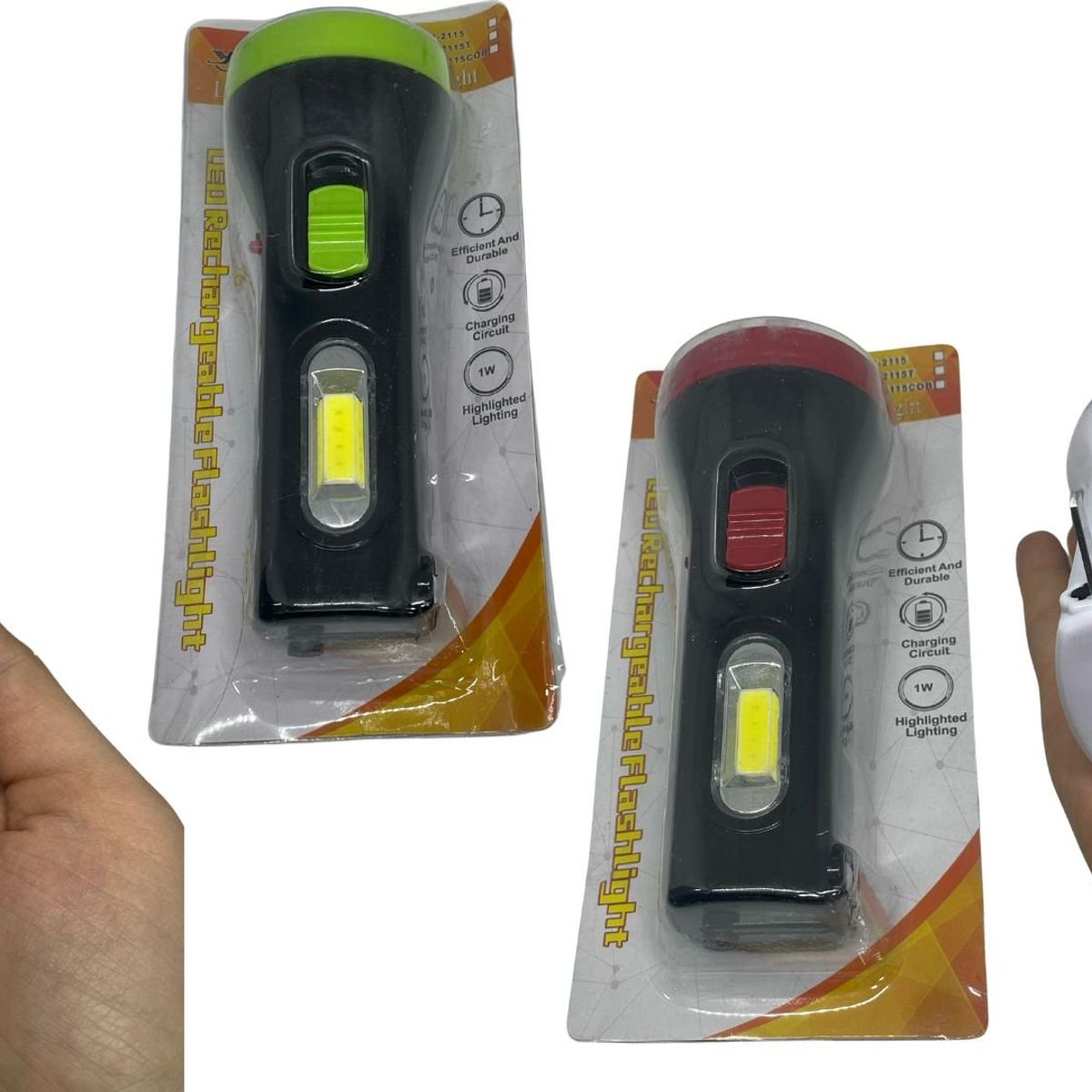 MAZUGI - Linterna Mano Led Recargable A Toma + 12 horas durabilidad