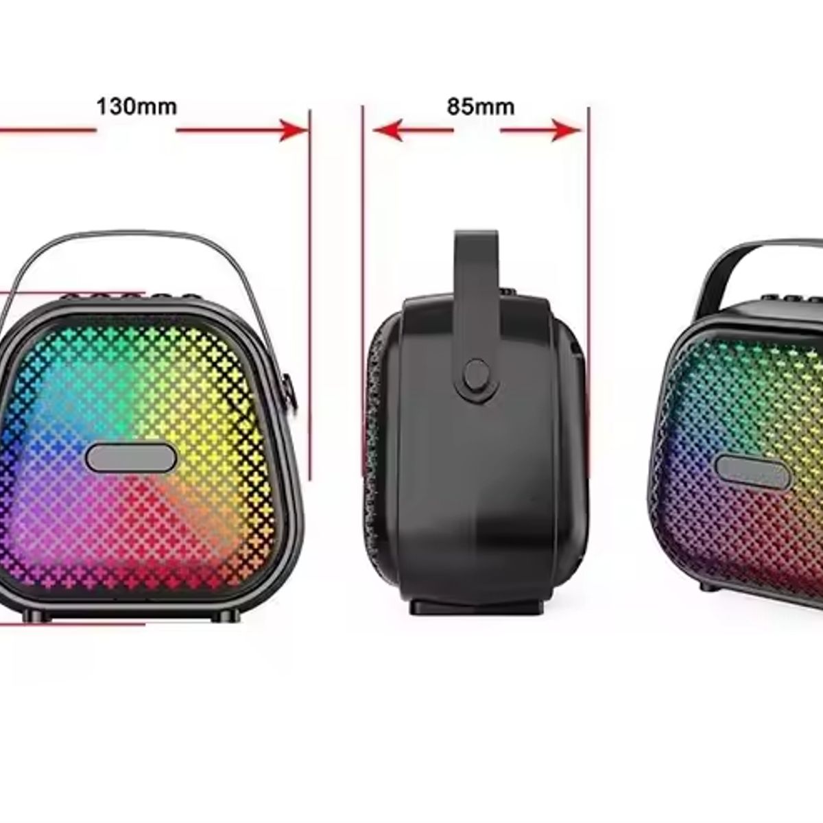 GENERICO - Parlante Inalámbrico Bluetooth Con Micrófono Rgb ZQS1338 Rosado