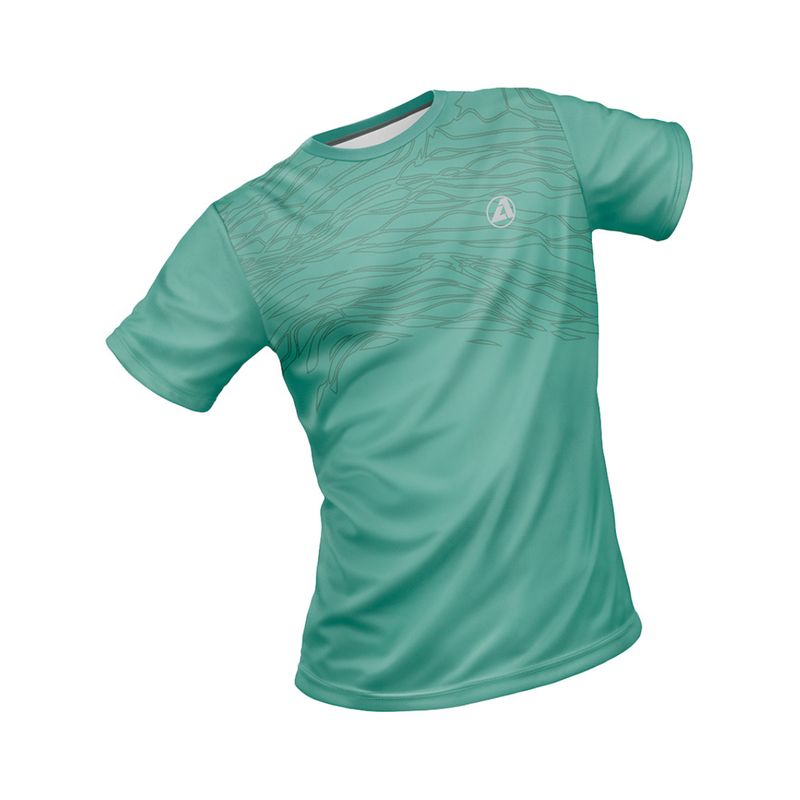 ARMAZI SPORT - CAMISA DEPORTIVA RUNNING-GYM HOMBRE ARMAZI MANGA CORTA VERDE.