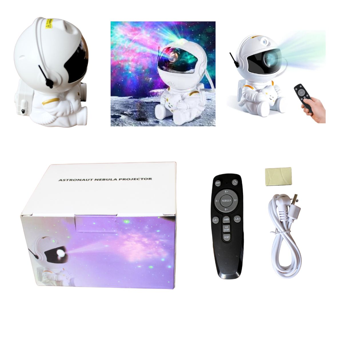 GENERICO - Lampara Astronauta Proyector De Galaxia Nebulosa Y Estrellas Led