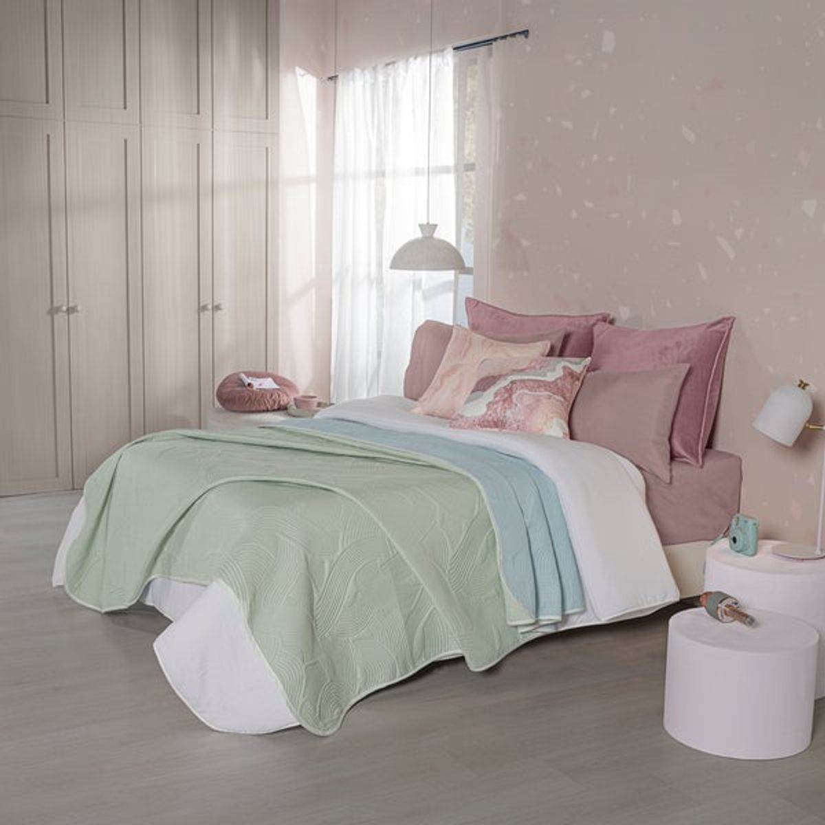 VIANNEY - Cubrelecho Novo Blue Talla King Ultra Ligero, Doble Vista - Vianney